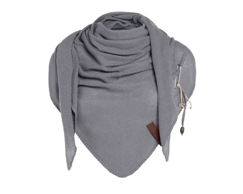 Knit Factory Strickschal Lola Dreieckstuch Dark Grey, (1-St), Schal Halstuch Dreiecksschal Tuch Strickmode