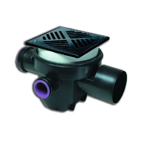 Kessel Bodenablauf 27611 DN100 mit Rückstaudoppelverschluss - Rohre, aus robustem Kunststoff PP, ideal für den Einsatz in Kellerräumen mit Belastungsklasse K3 (300 kg) für zuverlässigen Rückstauschutz.