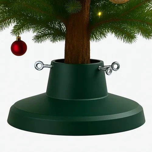 Koopman Christbaumständer Weihnachten Kunststoff Ø 38,5cm Grün (Stück, 1-tlg., Packung), Schraubgewinde, für Ø bis 15,5cm, Kunststoff / Metall, Wassertank