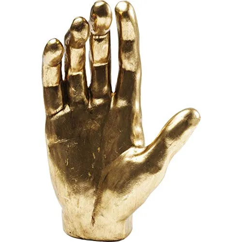 Kare Design Deko Objekt Mano, Gold - Hand Skulptur für stilvolle Akzente - Sammlerfigur aus Polyresin, 35x23x12 cm, ideal als modernes Wohnaccessoire oder Schlüsselablage - ein kreatives Highlight für jeden Raum.