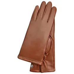 KESSLER Lederhandschuhe Style Keira (Paar, 1-St., Handschuhe) Leather Working Group zertifiziertes Leder, kuscheliges Plüschfutter braun 7