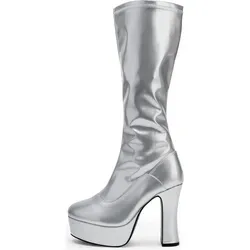 Plateau Stiefel mit Reißverschluss silber Schuhgröße: 37 - Silber - 37,5