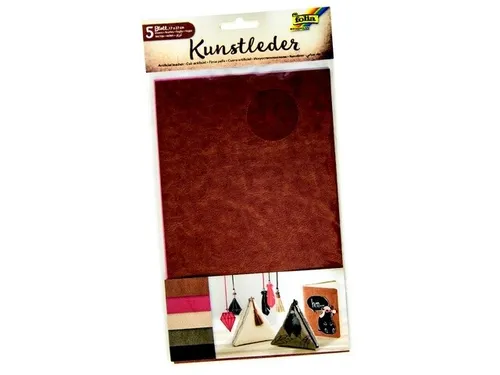 FOLIA KUNSTLEDER 5 BLATT IN VERSCHIEDENEN FARBEN ZUM BASTEN GESTALTEN....