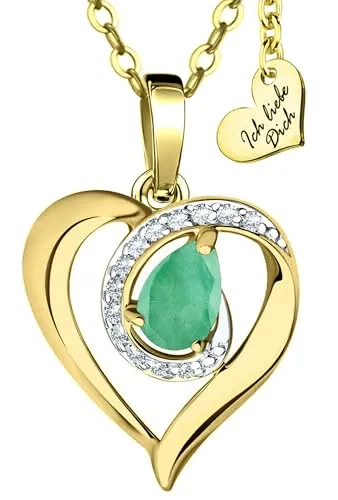 Limana Herzkette in grün von Limana