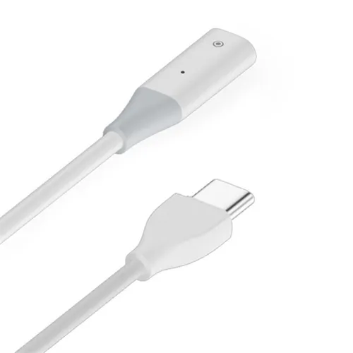 Für Apple Pencil 1 USB-C auf 8 Pin Ladekabel 1 Meter mit Kontrollleuchte Weiß