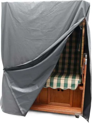 Hoberg Gartenmöbel-Schutzhülle L/XL - Sitzgruppen-Schutzhüllen, wasserdicht und UV-beständig, schützt Ihren Strandkorb optimal vor Witterungseinflüssen mit einer Größe von 140x100x165 cm.