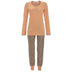 Ringella Pyjama - Langarm Schlafanzug mit Kirschen-Motivdruck Aus 100% Baumwolle gefertigt. orange 38