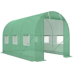 Outsunny Folientunnel 350cm x 200cm - idealer Schutz für Ihre Pflanzen - Zubehör für Gewächshäuser, wasserabweisende Folie für optimalen Witterungsschutz und einfache Montage dank mitgeliefertem Klebeband.