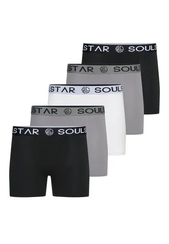 SOULSTAR Boxershorts MUBOXER5 (Packung, 5-St., 5er-Pack) Basic Herren Unterhosen Unterwäsche Extra Weiches Material Männer