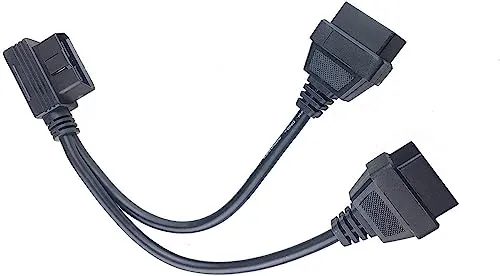 GFFG OBD2 Diagnose Kabel, Auto 16 Pin J962 OBDII Stecker Auf Zwei Weiblichen Verlängerung Kabel Stecker 1 to 2 Y Splitter Adapter Verlängerungs Kabel