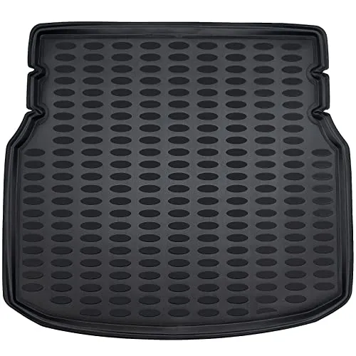 ELMASLINE Kofferraumwanne für Mercedes-Benz C-Klasse W204 2007-2014 (Limousine) | Extra hoher 5cm Rand | 3D Gummi Kofferraummatte