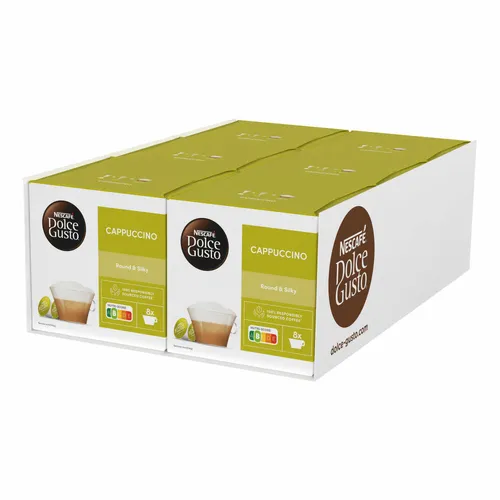 NESCAFÉ® Dolce Gusto® Kaffee Cappuccino 6er Set - Genießen Sie mit dem NESCAFÉ® Dolce Gusto® Cappuccino 6er Set ein italienisches Erlebnis. Kräftiger Espresso trifft auf cremigen Milchschaum – ideal für den perfekten Kaffeegenuss zu Hause.
