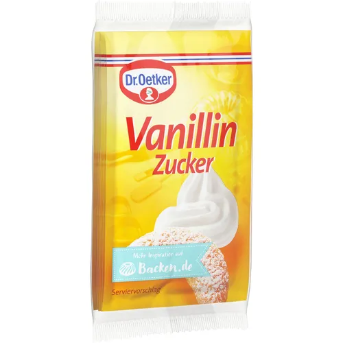 Dr. Oetker Vanillin Zucker 40g - 5er Pack - Hochwertiger Vanillin Zucker zum Backen und Verfeinern, ideal für leckere Desserts und Gebäck. Perfekt für kreative Küchenideen!