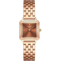 Glanzstücke München Armband-Uhr Roségold 10130041 – Elegante Damenuhr - Stilvolle Damenuhr in quadratischem Gehäuse aus Roségold. Das elegante Zifferblatt und das individuell kürzbare Edelstahlarmband machen sie zum perfekten Begleiter für jeden Anlass.