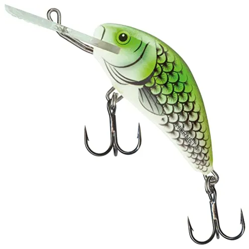 Salmo Hornet Wobbler, Salmo Farben:Olive Hot Spot, Länge/Gewicht/Laufverhalten/Tauchtiefe:6cm / 14g / sinkend / 3.0-4.0m
