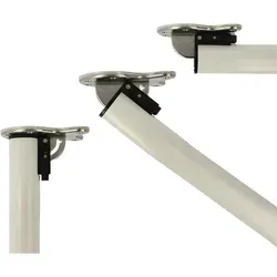 Abklappbares Tischbein 710mm Weiß d:50mm von MS Beschläge