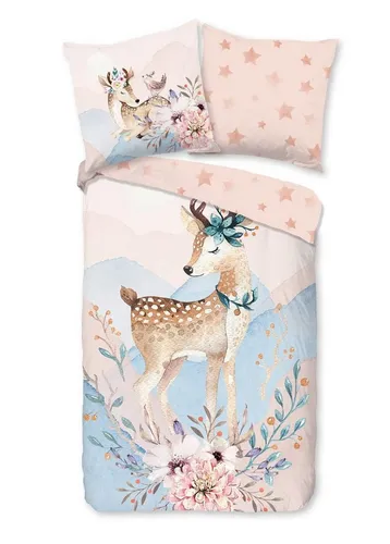 Soma Biber Bettwäsche Set 135x200 Rehkitz  - Bettwäsche-Sets aus 100% Baumwolle, kuschelig weich und ideal für den Winter. Mit praktischem Reißverschluss und pflegeleichter Ausstattung für erholsame Nächte.