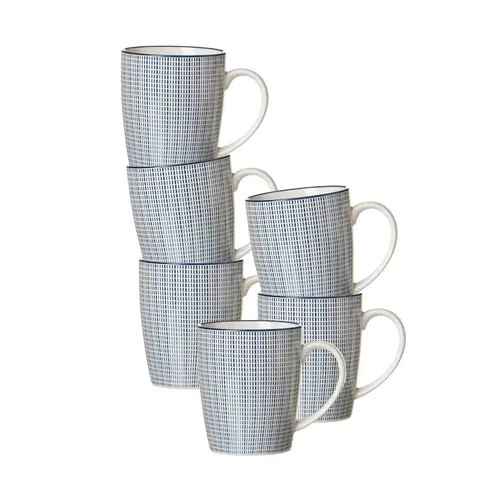 Becher 350ml 6er Royal Makoto - Ritzenhoff & Breker - Thermobehälter für stilvollen Genuss, aus hochwertigem Porzellan, spülmaschinengeeignet und perfekt für Kaffeeliebhaber.