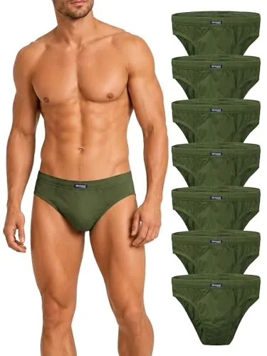 BRUBAKER 7er Pack Herren Slips 100% Baumwolle