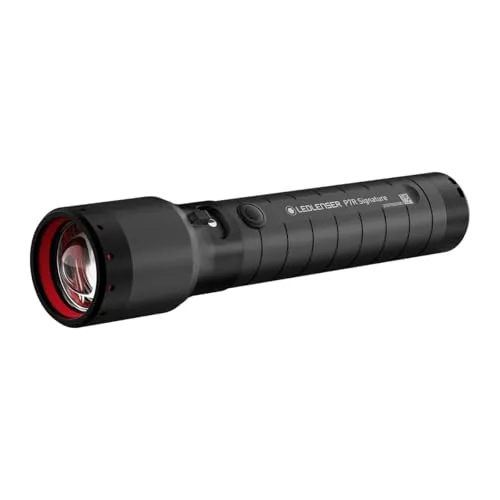 Ledlenser P7R Signature LED Taschenlampe - Taschenlampe mit 2500 Lumen und 340 m Fokus, ideal für Outdoor-Abenteuer und Notfälle. IP68 wasserdicht, bis zu 80 Stunden Betriebsdauer und wiederaufladbar über USB-C.