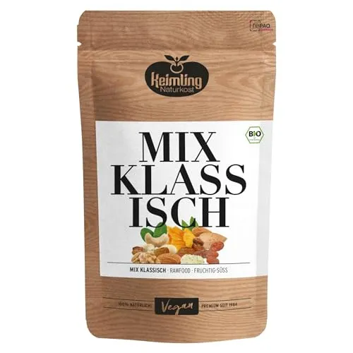 Bio Keimling Mix „Klassisch“ – 400 g – gekeimte Nüsse, Saaten & Körner – roh, vegan, naturbelassen – ohne Zuckerzusatz – ideal für Müsli, Bowls & als Snack