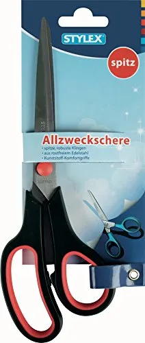 STYLEX Allzweckschere, rot, Edelstahl, 21 x 10.5 x 1.2 cm