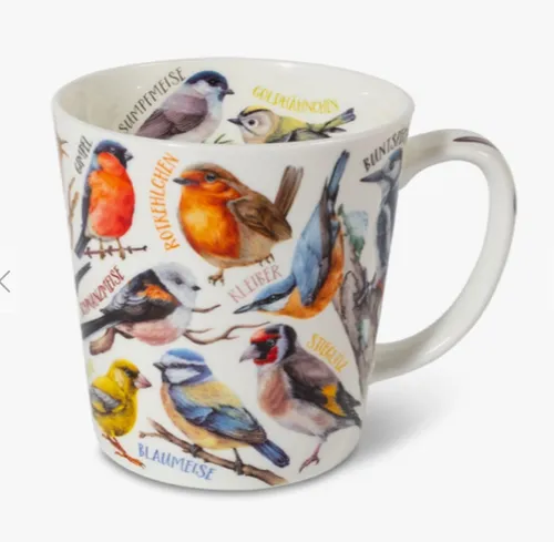 Tasse Wintervögel Jumbobecher Jumbotasse 0,5 L Fine Bone China Porzellan