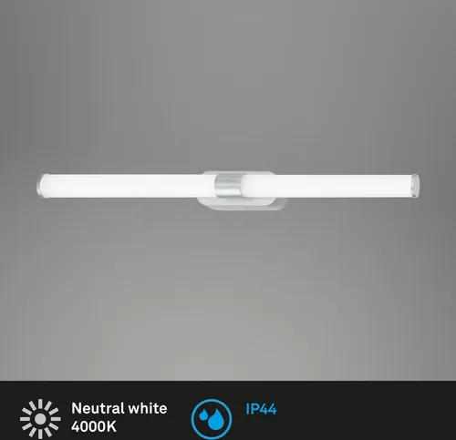 BRILONER LED Spiegelleuchte Bad 60 cm - Spiegellampe für das Bad mit neutralweißem Licht (4000K), IP44-schutz gegen Feuchtigkeit und 9W Leistung für energieeffiziente Beleuchtung.