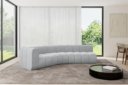 ALTDECOR Modulares Sofa Ecksofa in L-Form Corner modular Sofa Eckcouch Couch Wohnlandschaft Cauchsofa Bodensofa Polstersofa Karex-L1-308x194x70 cm Grau