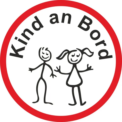 Hermann Schütz Aufkleber Kind an Bord Ø 80mm