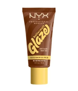 NYX Professional Makeup Buttermelt Glaze Soft Glow Skin Tint SPF 30 Flüssige Foundation 30 ml Nr. 8 - Nutmeg Butta