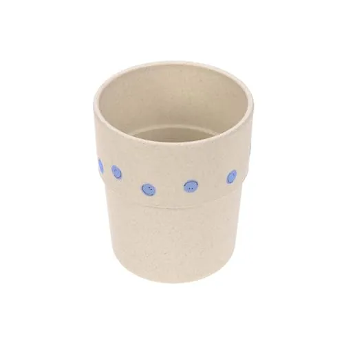LÄSSIG Kinder Becher Trinkbecher Tasse Kindergeschirr ohne Melamin, BPA-frei, für Spülmaschine und Mikrowelle/Mug Happy Rascals Smile sky blue