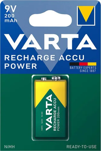 Varta 50x 9V NiMH Akku 200mAh Ready To Use LR61 PP3 56722