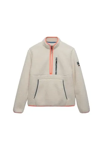 Superdry Fleecepullover OUTDOOR HALF ZIP FLEECE beige S von Superdry