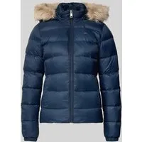 Damen Daunenjacke mit Kapuze und Kunstpelzbesatz Slim Fit L - Funktionsjacken - Schmal geschnittene Steppjacke von Tommy Jeans mit hochwertiger Wattierung und abnehmbarer Kapuze für optimalen Tragekomfort.