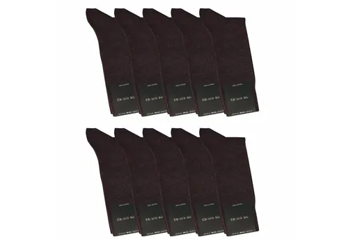 ca·wa·so Businesssocken für Herren aus 100 % Baumwolle - Reine Baumwollsocken - Weiche Socken (10 Paar) Doppelt verstricktes Garn und gekämmte Baumwolle für lange Haltbarkeit
