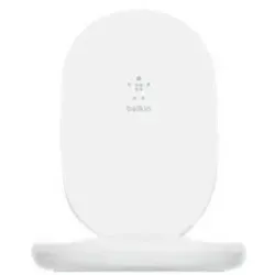 Belkin Wireless BOOST CHARGE 15W Ladeständer - Kabelloses Qi-Ladegerät für schnelles Aufladen mit 15 W, geeignet für Schutzhüllen bis 3 mm, mit flexiblem Design für Hoch- und Querformat