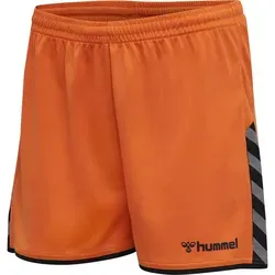 Hummel Authentic Poly Short Damen - orange in orange von hummel