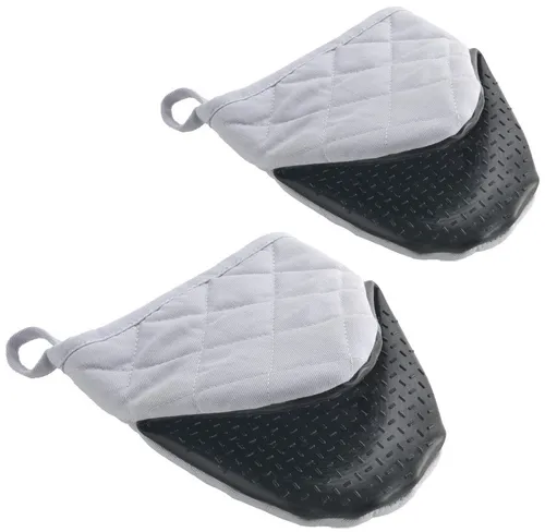 metaltex Ofenhandschuhe antislip 2er Set grau/schwarz kurz in grau von Metaltex