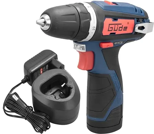 V Akku Bohrschrauber 12-131-04K mit Ladegerät - Akkuschrauber mit 12V Li-Ion Akku, 20+1 Drehmomentstufen und LED-Arbeitslicht für präzises Arbeiten. Ideal für Heimwerkerprojekte.