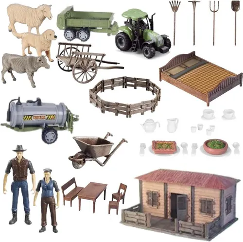 Großes Bauernhof-Set mit Bauernhaus DIY