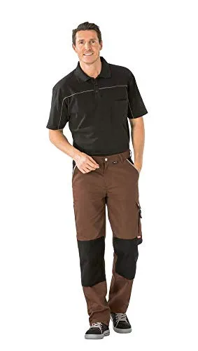 Canvas 320 Bundhose braun/schwarz Größe 48 - Wanderhosen mit fünf Taschen aus Hochleistungsstoff Cordura®, ideal für harte Arbeiten und Outdoor-Aktivitäten.