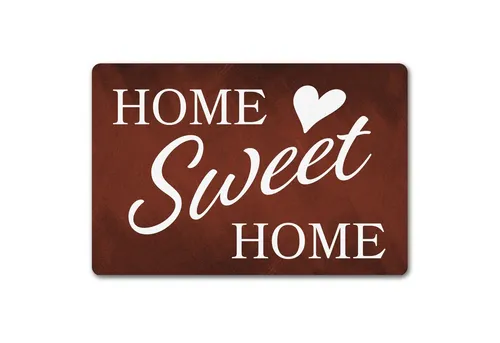 speecheese Fußmatte Home Sweet Fußmatte in 40x60 cm ohne Rand mit eleganter Aufschrift