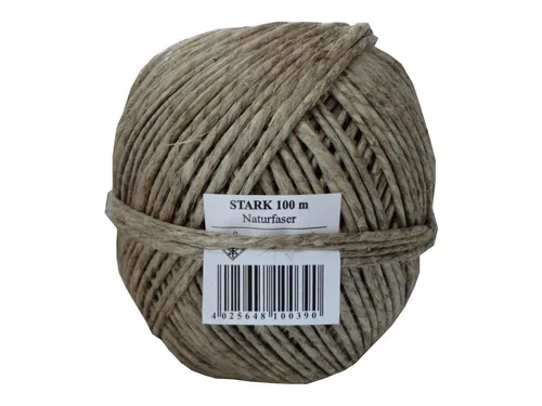 WBV - Westdeutscher Bindegarn-Vertrieb Eselgrimm GmbH & Co. KG Bindfaden Packschnur stark 100m für Pakete bis 20kg Pflanzschnur