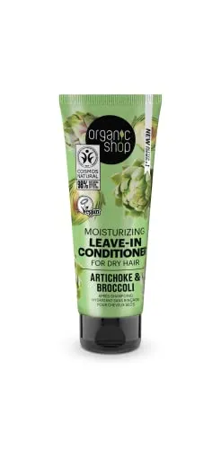 Organic Shop Feuchtigkeitsspendende Leave-In Conditioner für trockenes Haar, Artischocke und Brokkkoli (75 ml)