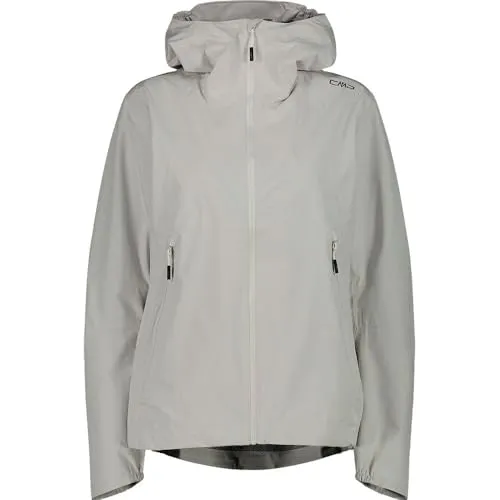 CMP Damenjacke 2 Schichten mit fester Kapuze - Funktionsjacken mit Clima Protect Membran für Wasserdichtigkeit WP 10.000 und Atmungsaktivität MVP 5.000 - ideal für Outdoor-Aktivitäten bei jedem Wetter.