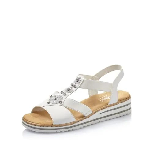 Rieker Damen Riemchensandalen V0687 in weiß von Rieker