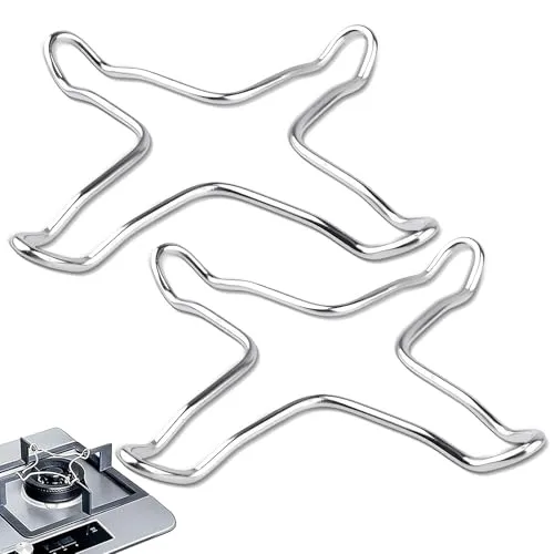 Stück Gasherd Aufsatz, Gaskocher Aufsatz Gas Kreuz Topfträger Edelstahl Wok Ring Universal Aufsatz Ultraleicht Gasherdaufsatz 10 cm für Gaskocher Kaffeekocher 2