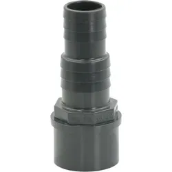 HAF 1x PVC Druckschlauchtülle mit 32mm 38mm x 50mm | Schlauchtülle x Klebestutzen | Schlauchverbinder aus grauem PVC-U | PN16 für Pool und Teich