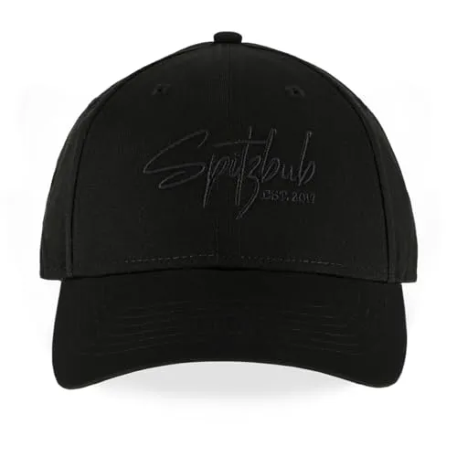 Spitzbub Unisex Cap, verstellbare Kappe in Schwarz mit schwarzem Stick